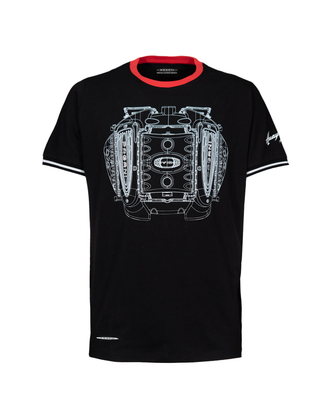 Pagani “Huayra Roadster BC” Engine T-Shirt Man Black