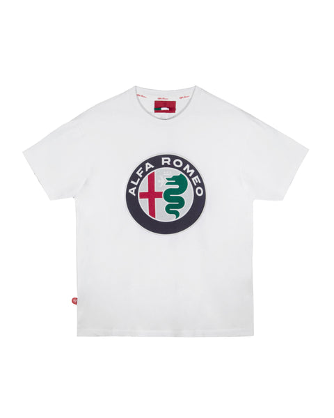 Alfa Romeo DNA T-shirt Logo Alfa White