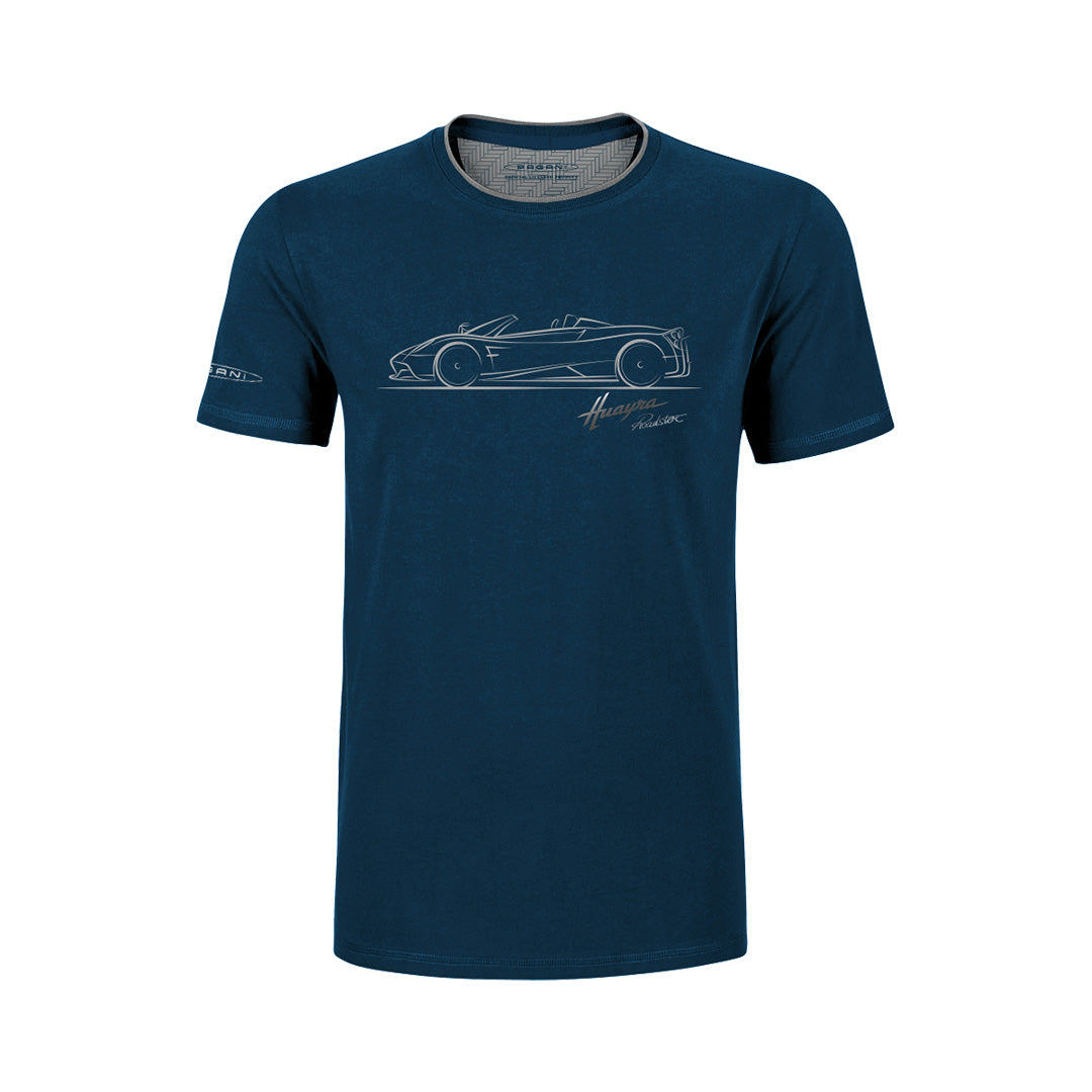 Pagani "Huayra Roadster" T-Shirt Man Blue