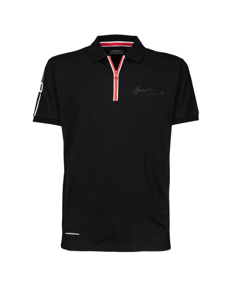 Pagani “Huayra Roadster BC” Stripes 20 Polo Shirt Man Black